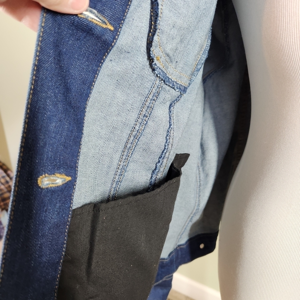 Isaac Mizrahi Jacket Classic Blue Jean Jacket, Sz 20W - Picture 10 of 13